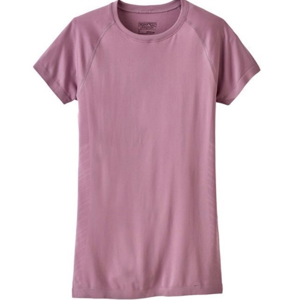 Patagonia Capilene Air Short Sleeve Crew Neck T-Shirt Purple Womens Small